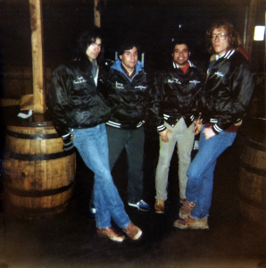 Garth, Gerry, Barry, Eric at 'the Texas' bar in Burlington VT. Feb 09, 1982