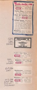 Parousia Gigs- News clippings Aug - Oct 1980