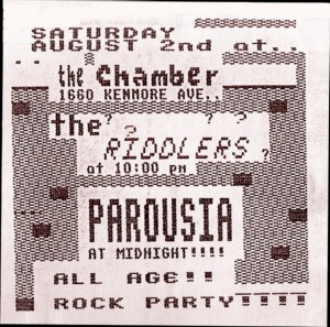 Invite card- the CHAMBER 08.02.1986