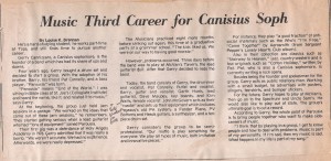 October1978 – Article on Parousia published in Canisius College, ‘the Griffin’ by Louise Brennen