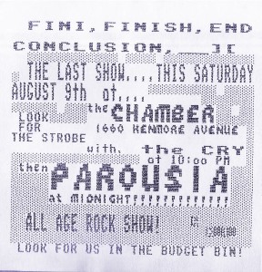 Invite - the CHAMBER 08.09.1986