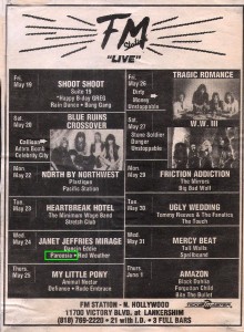 LA Weekly Band Listing FM Station Live MAY24 1989