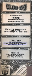 LA Weekly Band listing. Parousia and Green Jello Jan. 27, 1991