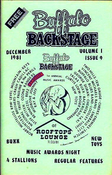 Buffalo Backstage Mag covers the Music Awards Show Dec. 1981