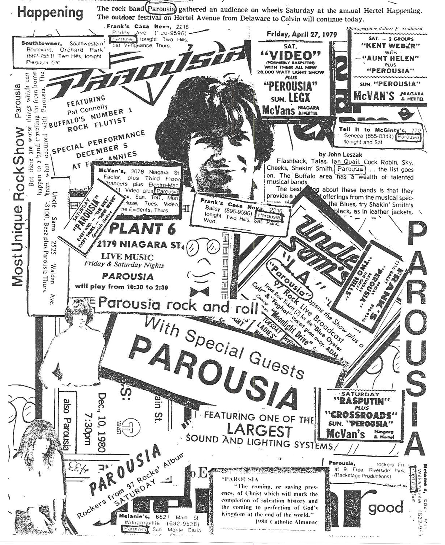 Parousia plays Buffalo venues