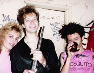 Claude, Patt & Robert backstage at the Palomino 06.08.1988