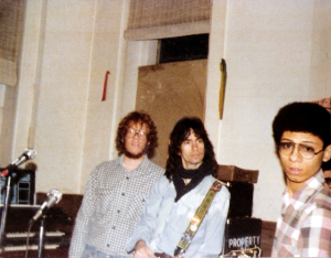 Parousia with hair by Santangelo's - Eric, Garth & Bob - Music Mall - March 1980