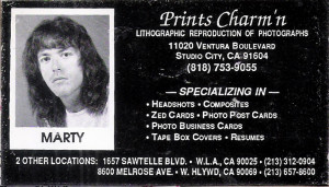 Marty at Day Job - Prints Charmin'