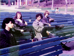 Patt Connolly, Robert Lowden, Marty Leggett, Gerry. N. Cannizzaro - Parousia photo session McArthur Park Jan. 1989